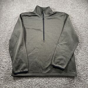 CC Filson Polartec Sweater Mens Large Green 1/2 Zip Mock Neck Outdoors Classic